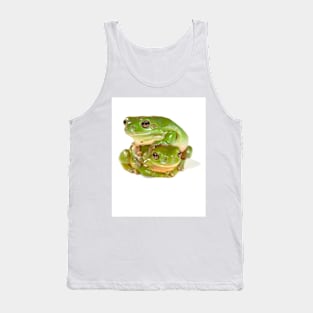 Green tree frogs, one on top of the other Tank Top